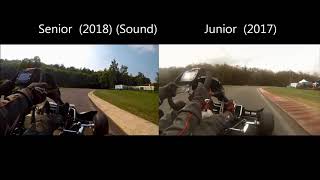 Rotax Max Junior vs Senior  Onboard GoPro Kartbahn Kerpen [upl. by Ynnaf349]