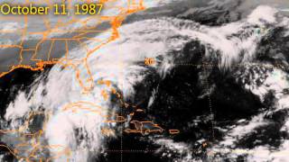 Great Storm of 1987  Satellite Imagery [upl. by Eekram]