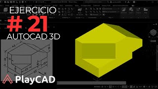 Modelado en 3D con AutoCAD 2023 Ejercicio 21 [upl. by Laehcim]