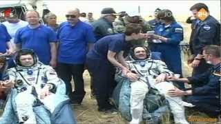 André Kuipers Dutch astronaut  The Soyuz has landed July 1 2012 [upl. by Niattirb]