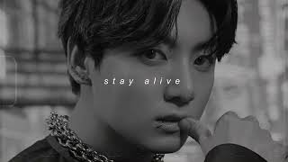 jungkook  stay alive slowed  reverb [upl. by Rick]