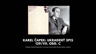 Karel Čapek Ukradený spis 139VII odd C  Audio kniha  mluvené slovo [upl. by Tamsky566]