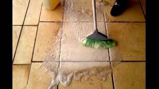 Amazing chemical cleaner for floor tiles with peroxide and baking soda [upl. by Barmen]