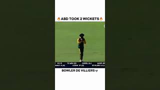 ABD Took 2 Wickets😱 cricket [upl. by Ecirp]