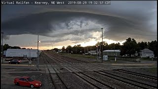 DRAMATIC SKY WITH TRAINS KEARNEY NE Timelapse [upl. by Acimad]