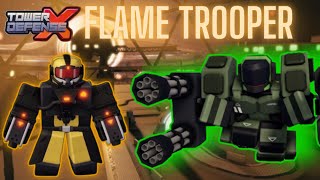 TDX Flame Trooper Tower Gameplay  Tower Defense X Roblox [upl. by Godwin407]