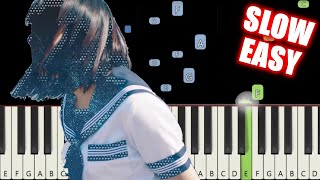 SLOW EASY Piano Tutorial Yorushika  Cloudless animelovemen [upl. by Esimaj]