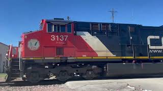 3137 CN Heading Westbound Towards Freeport IL 2024 [upl. by Polad]