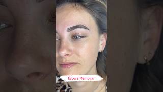 Eyebrows Removal shorts juliedesigner beautifulbrows eyebrow browsremoval makeup shortvideo [upl. by Assenaj701]