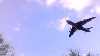 WGHP VIDEO C5A GALAXY FLIES LOW OVER HOME IN GREENSBORO [upl. by Candra160]