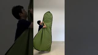 How to Fold Up EZONE Portable Pop up Camping Shower Tent in under 15 seconds [upl. by Kirat]