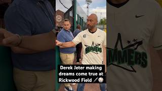 Derek Jeter just made this young fans day at Rickwood field in Birmingham 🖊️⚾️ [upl. by Atalee]