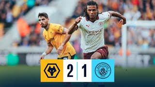 HIGHLIGHTS Wolves 21 Manchester City  Defeat at Molineux [upl. by Jedd]