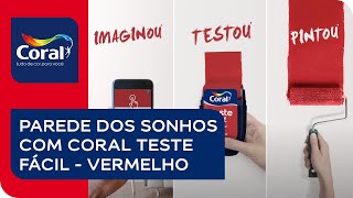 Ficou mais fácil amar a sua parede com Coral Teste Fácil  Vermelho [upl. by Orapma]