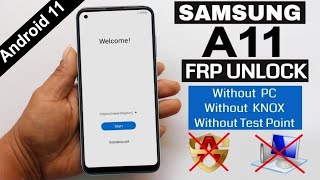 Samsung A11 Frp Bypass Android 11 Without PCWithout KNOXWithout Alliance Shield  New Method 2022 [upl. by Leahcym]