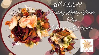 DIY 1299 Fall Wedding Bouquet Two Designs  diy bridalbouquet weddingbouquet hobbylobby [upl. by Erlond174]