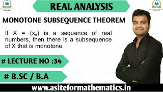 Monotone subsequence theorem  Every sequence has monotone subsequence [upl. by Nnyl]