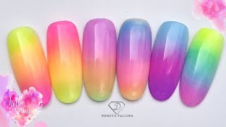 How to do gel polish ombre nails 3 Colour ombre nail art 🤗 Easy nail art at home for beginners [upl. by Faythe]