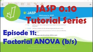 JASP 0101 Tutorial Factorial Analysis of Variance Episode 11 [upl. by Hsejar716]