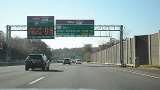 MD VA I270 SB I495 SB VA 267 SB and I66 EB from Potomac to Arlington Nov 2018 [upl. by Jamima]