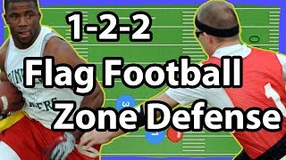 5 on 5 Flag Football 122 Zone Defense [upl. by Egoreg]