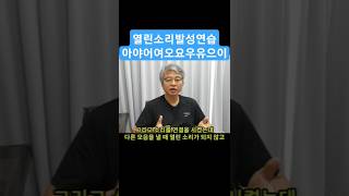 발성연습 열린소리 모음발성 울림소리 소리연습 복식호흡 공명연습 발성훈련 보이스트레이닝 발성따라하기 [upl. by Ruffi]