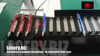 Znakowarka Fiber Laser automatyczny podajnik długopisów [upl. by Htinnek]