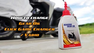 How to change gear oil Honda Vario  Click 150125 Tutorial [upl. by Ahsirtak]