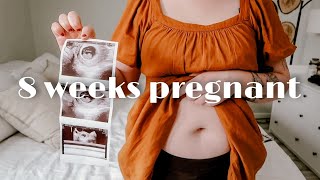 8 WEEKS PREGNANT UPDATE  First Ultrasound Changing Due Date and Anxiety [upl. by Aliet]