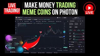 How To Make Money Trading Meme Coins With Photon For Beginners  Watch Me Trade Live On Cam🎥 [upl. by Ahsilrae]