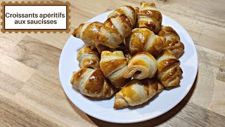 🥐 MINICROISSANTS APERITIFS AUX SAUCISSES  FACILE RAPIDE [upl. by Marlea]