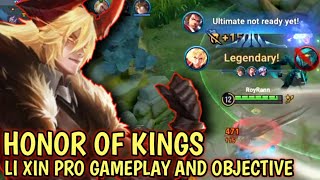 Honor Of Kings  Li Xin Pro Gameplay  Best Build Li Xin Jungle  HOK [upl. by Georgie]