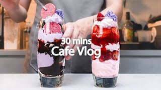 💘6월의 새로운 메뉴카페브이로그30분모아보기🍦30mins Cafe Vlog카페브이로그Cafe VlogASMRTasty Coffee165 [upl. by Philan]