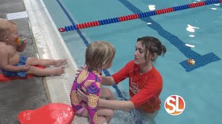 Poolwerx sponsors Learn2Swim month by offering kids 12 and under a free swim lesson [upl. by Amiel]