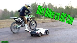 Dirt Bike vs RC Car [upl. by Gorrian949]