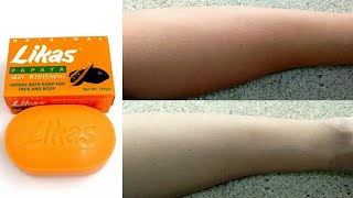 Likas Papaya Skin Whitening Soap Review  Before and After [upl. by Nelubez]