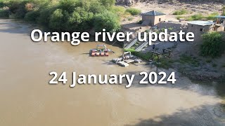 Orange river update 24 January 2024 my level prediction is slightly off and I hurt my arm [upl. by Zoubek872]