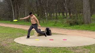 012724  439ft PR month 4 week 4 backhand drives disc golf [upl. by Adora]