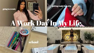 Work Day In My life amp GRWM For A Trip events school nails packing etc [upl. by O'Carroll]