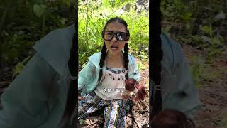 What to do if you dont bring mosquito coils when going up the mountain Funny video Cute kids d [upl. by Yenalem]