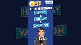 Difference between Holiday Vacation और Leave differencebetween leave holiday vacation [upl. by Kale]