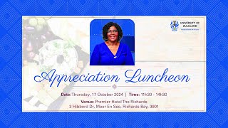 The ViceChancellor amp Principal Prof X Mtose appreciation Luncheon 2024 [upl. by Annahsar]