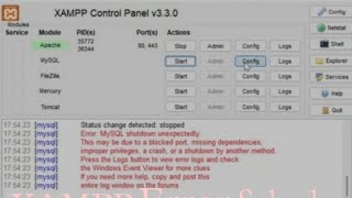 XAMPP Server  MySQL is not starting [upl. by Adnala]
