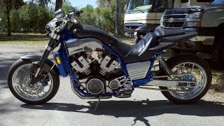 CRAZY MODDED YAMAHA VMAX MOTORCYCLE [upl. by Hessney]