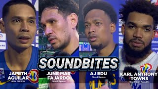 Japeth Aguilar Junemar Fajardo AJ Edu and Karl Anthony Towns  Soundbites [upl. by Rowan]