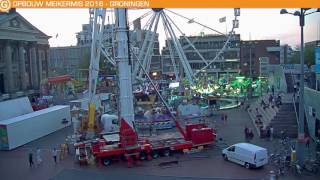 Time lapse opbouw Meikermis Groningen 2016 [upl. by Ennaharas]