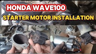 Honda wave100 paano magpalit ng electric starter troubleshoot first bago replace [upl. by Ehtyaf877]