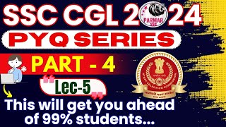 GK FOR SSC CGL 2024  PYQ SERIES PART 4  LEC5  PARMAR SSC [upl. by Nisotawulo]