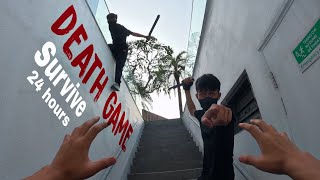 PARKOUR POV VS KILLER ESCAPE Chase In Real Life  DEATH GAME 24h [upl. by Krenek]