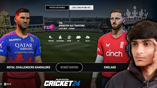 LIVE NOW🎮 RCB VS ENGLAND  T20 MATCH  CRICKET 24  KUSHAL GAMING shorts [upl. by Alletsirhc]